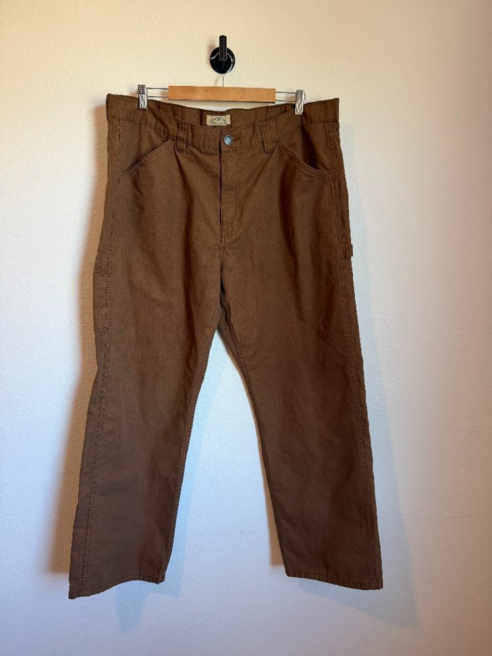 Blue Mountain Brown Carpenter Work Pants Men's 42x32 100% Cotton Utility
